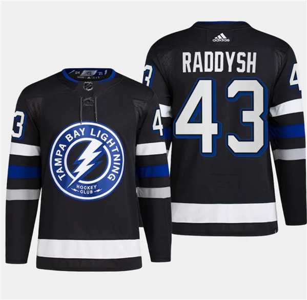 Mens Tampa Bay Lightning #43 Darren Raddysh Black 2024 Stadium Series Stitched Jersey Dzhi